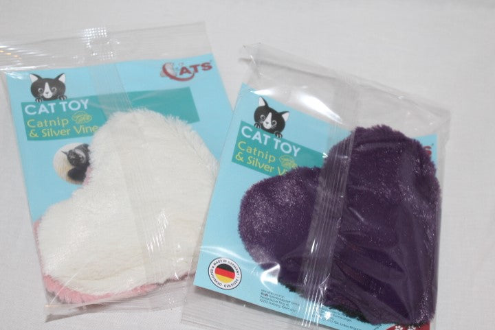 4cats™ - Plysch-hjärta med kattmynta & matatabi