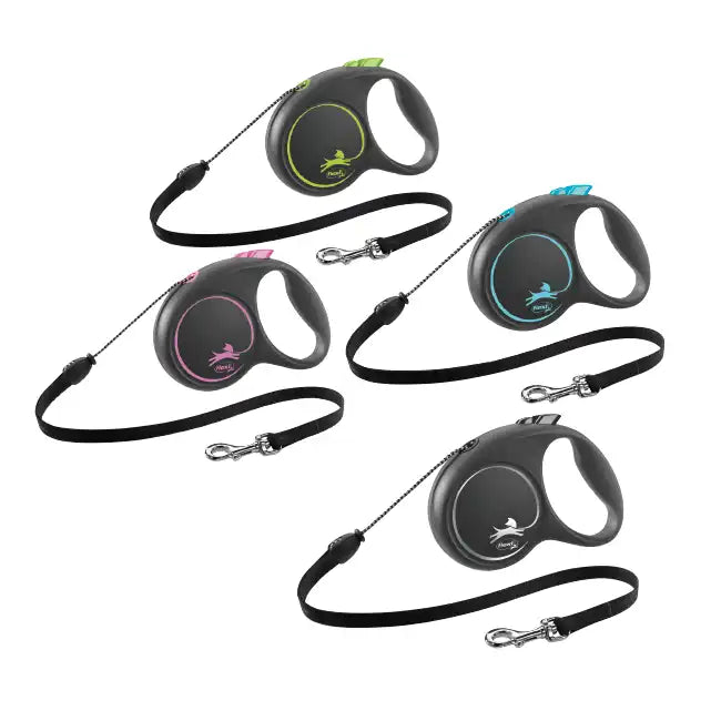 Flexi - Kattkoppel - Svart Design Cord